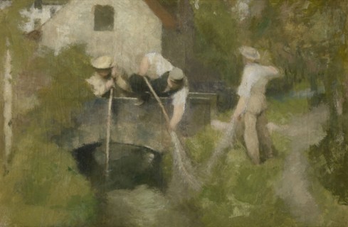 Dragging in the Woluwe, 1896. Creator: Jan Stobbaerts.