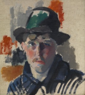 Self Portrait in a Green Hat, 1915. Creator: Rik Wouters.