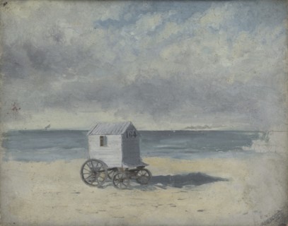 Bathing Hut on the Beach, 1876. Creator: James Ensor.