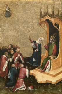 Augustus and the Tiburtine Sibyl, 14th century. Creator: Anon.