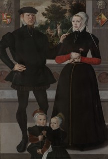 Thomas Gerritszn Doesburch and Claesje Hendricksdr Roeclaes with their Daughters, 1559. Creator: Anon.