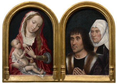 Madonna with Two Donors, 4th quarter 15th century. Creator: Anon.