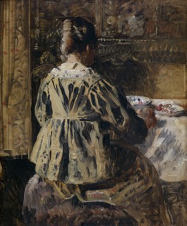 The Meal or Woman Seen from the Back, 1881-1885. Creator: Henri Jean Augustin de Braekeleer.