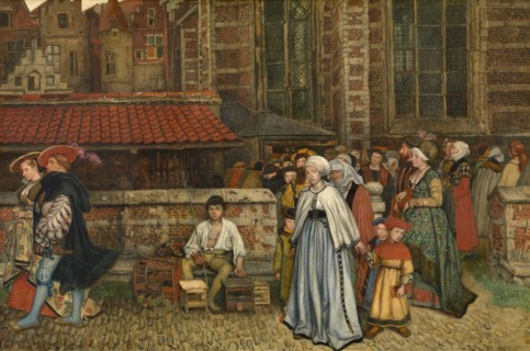 After Mass, 1866. Creator: Jan August Hendrik Leys.