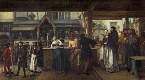 Albrecht Dürer Visiting Antwerp in 1520, 1855. Creator: Jan August Hendrik Leys.
