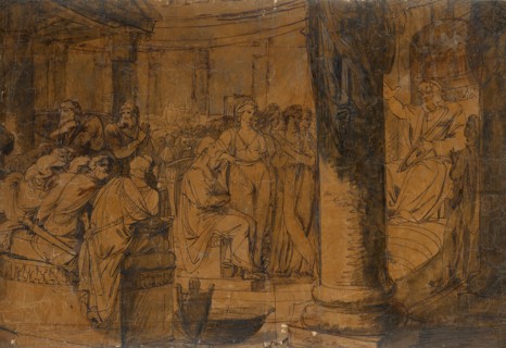 Homer Reciting his Poetry to the Greeks (or Homer enthroned before an assembly), February 1777. Creator: James Jefferys.
