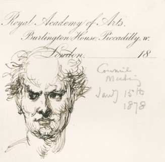 Head of a bald man, January 15th, 1878. Creator: Sir John Gilbert.