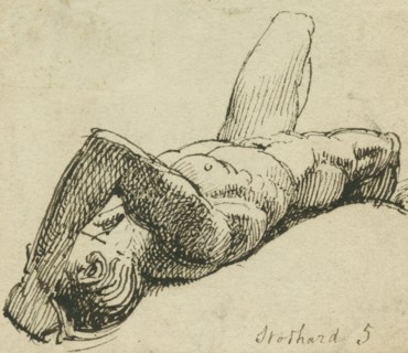 Reclining male nude, (c1800?). Creator: Thomas Stothard.