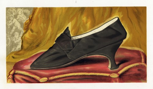 Shoe said to have belonged to Mary Queen of Scots, 1885.  Creator: Unknown.