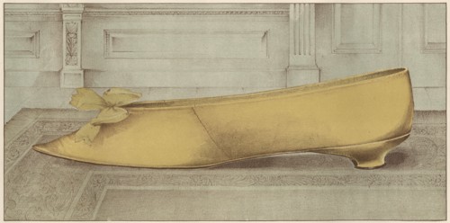 Lady Charlotte Fletcher's shoe, 1885.  Creator: Unknown.