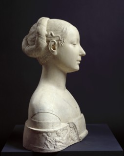 Bust of a woman, possibly Ippolita Maria Sforza, 19th century (original c1473). Creator: D Brucciani & Co.
