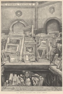 The Royal Academy - The Hurly Burly, 1887. Creator: Unknown.