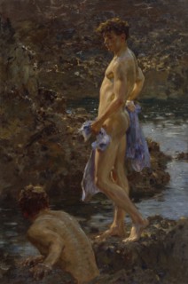 A Bathing Group, 1914. Creator: Henry Scott Tuke.