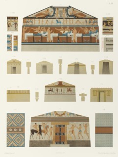 Plans, coupes et détails de tombeaux étrusques et autres, 1846.  Creator: Franz Kellerhoven.