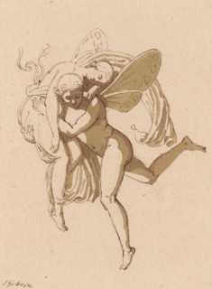 Psyche borne by a Zephyr, c1820. Creator: John Gibson.