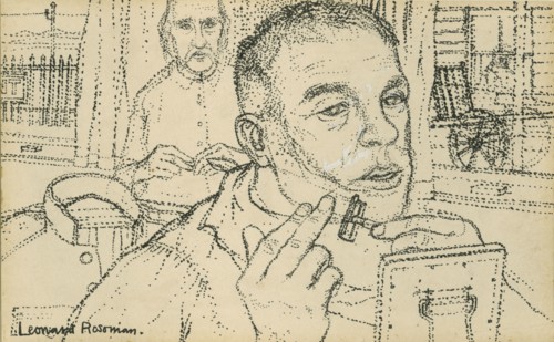 Man Shaving, c1930s. Creator: Leonard Rosoman.