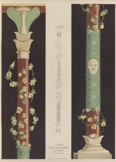 A column from a wall painting at Pompei, 1850.  Creator: Ludwig Gruner.