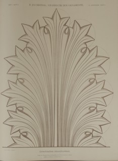 Greek acanthus leaf, 1874.  Creator: Unknown.