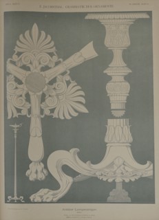 Antique lamp holder, 1874. Creator: Unknown.