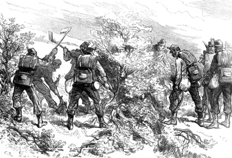 The Autumn Campaign: pioneers to the front, 1872. Creator: Unknown.