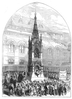 The Lord Mayor opening the new drinking-fountain at Bow, 1872. Creator: Unknown.