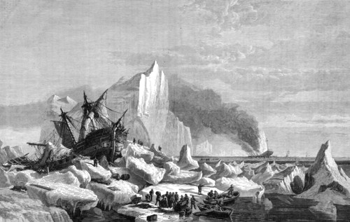 Sealers Crushed by Icebergs, from the picture by W. Bradford, 1872. Creator: Unknown.