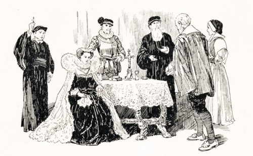 'Mary Queen of Scots taking the Oath', 1925. Creator: Howard Davie.