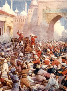 'Sir Henry Havelock at the relief of Lucknow', c1900. Creator: Howard Davie.