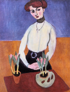 'Girl with Tulips', 1910. Creator: Henri Matisse.