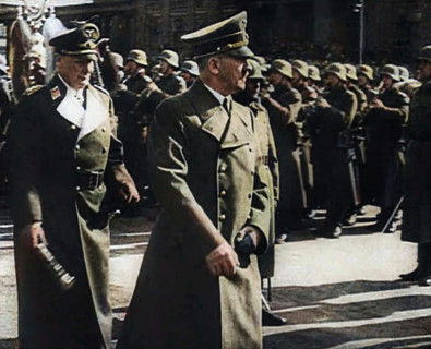 Adolf Hitler and Hermann Goering Inspecting German Soldiers, 1941. Creator: British Pathe Ltd.