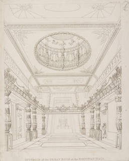 Interior of the Great Room at the Egyptian Hall , 1822. Creator: Unknown.