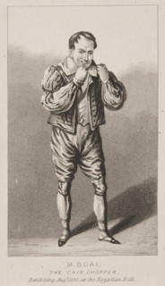 M. Boai, the Chin Chopper. Exhibiting August 1830 at the Egyptian Hall, 1830.  Creator: Unknown.