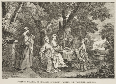 Fortune Telling, by Hogarth, 18th century, (late 19th century).  Creator: Unknown.