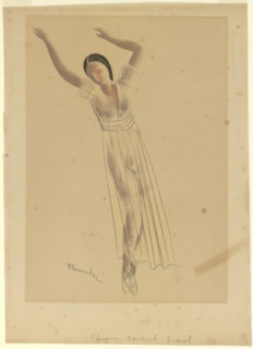 Costume design for Female Dancer, 1937.  Creator: Waclaw Borowski.