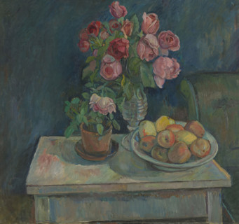 Apples and Roses, 1917. Creator: Oluf Wold-Torne.