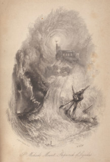 St. Michael's Mount, Shipwreck of Lycidas, 1835. Creators: JMW Turner, William Miller.