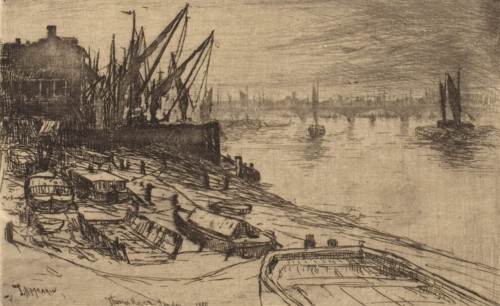 River Thames, at London, 1886. Creator: Lewis Henry Meakin.