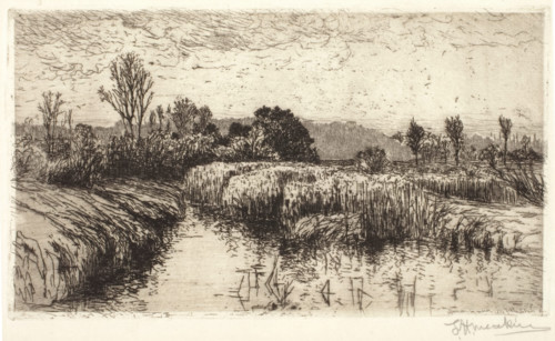 Afternoon in March, Schleissheim, Bavaria, 1885. Creator: Lewis Henry Meakin.
