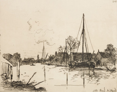 The Canal, 1862. Creator: Johan Barthold Jongkind.