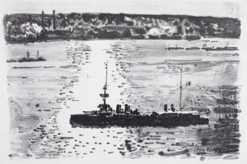 French Cruiser, c1900-1935. Creator: Frederick Childe Hassam.