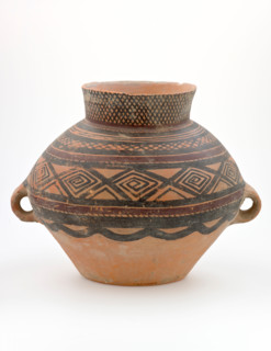 Wide mouth storage jar with bands and lozenge-spiral design, about 2200-2000 B.C.E.. Creator: Unknown.
