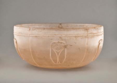 Glass bowl with cicadas in relief, c206BC to 220. Creator: Unknown.