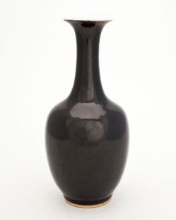 Tall black vase, 1700s. Creator: Unknown.