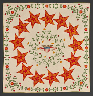 Quilt (Stars And Eagle), 1853. Creator: Unknown.