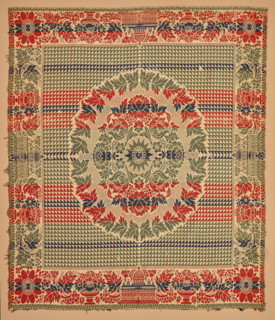 Bed Cover (Coverlet), about 1860. Creator: Unknown.