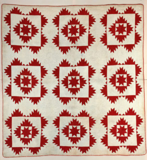 Quilt (Delectable Mountains), about 1850. Creator: Unknown.