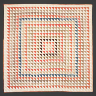 Quilt (Triangles), 1870s. Creator: Unknown.