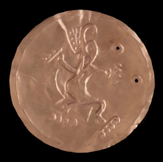 Circular pendant with alligator, 800-1200. Creator: Unknown.