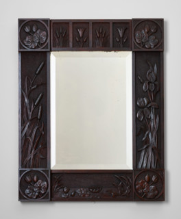 Framed mirror, about 1880. Creator: Emma Harter Sweetser.