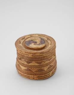 Basket and lid, 1880-1886. Creator: Unknown.